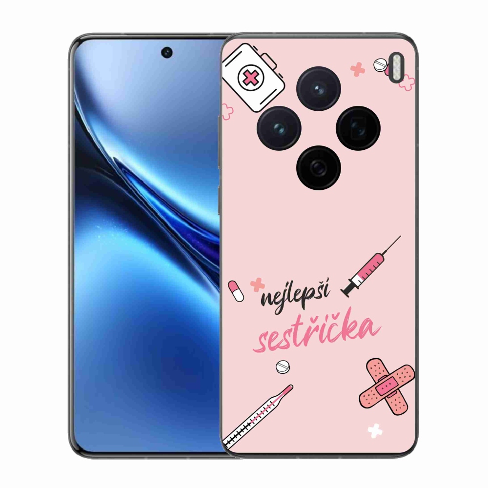 Gél borító mmCase a Vivo X200 5G-n - a legjobb kishúg rózsaszín háttérrel