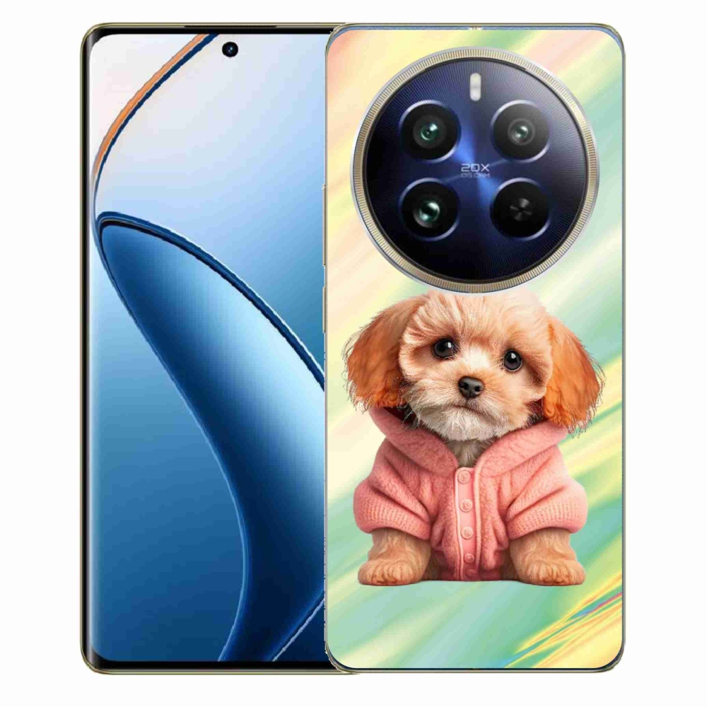 Zselés borítás mmCase a Realme 12 Pro 5G/12 Pro+ 5G számára - pulóveres kiskutya