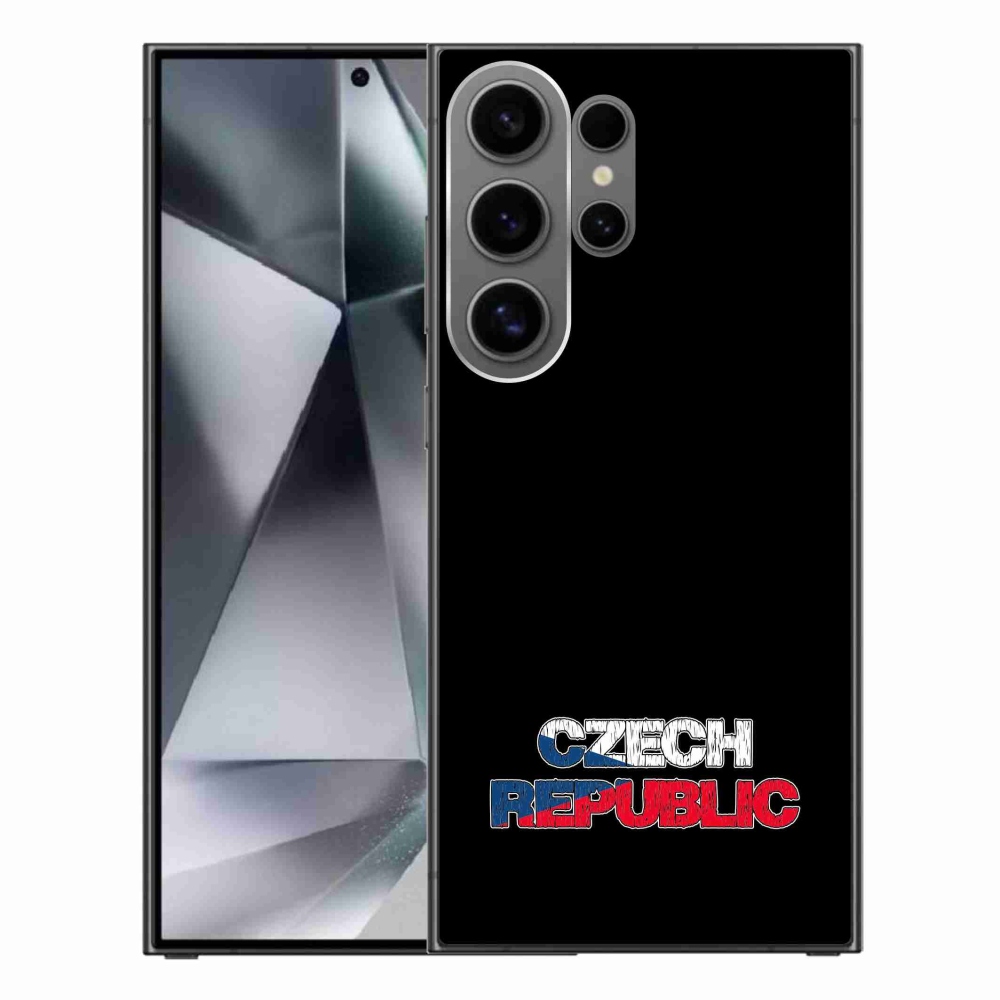 Gél védőhuzat mmCase Samsung Galaxy S24 Ultra - Csehország fekete háttérrel