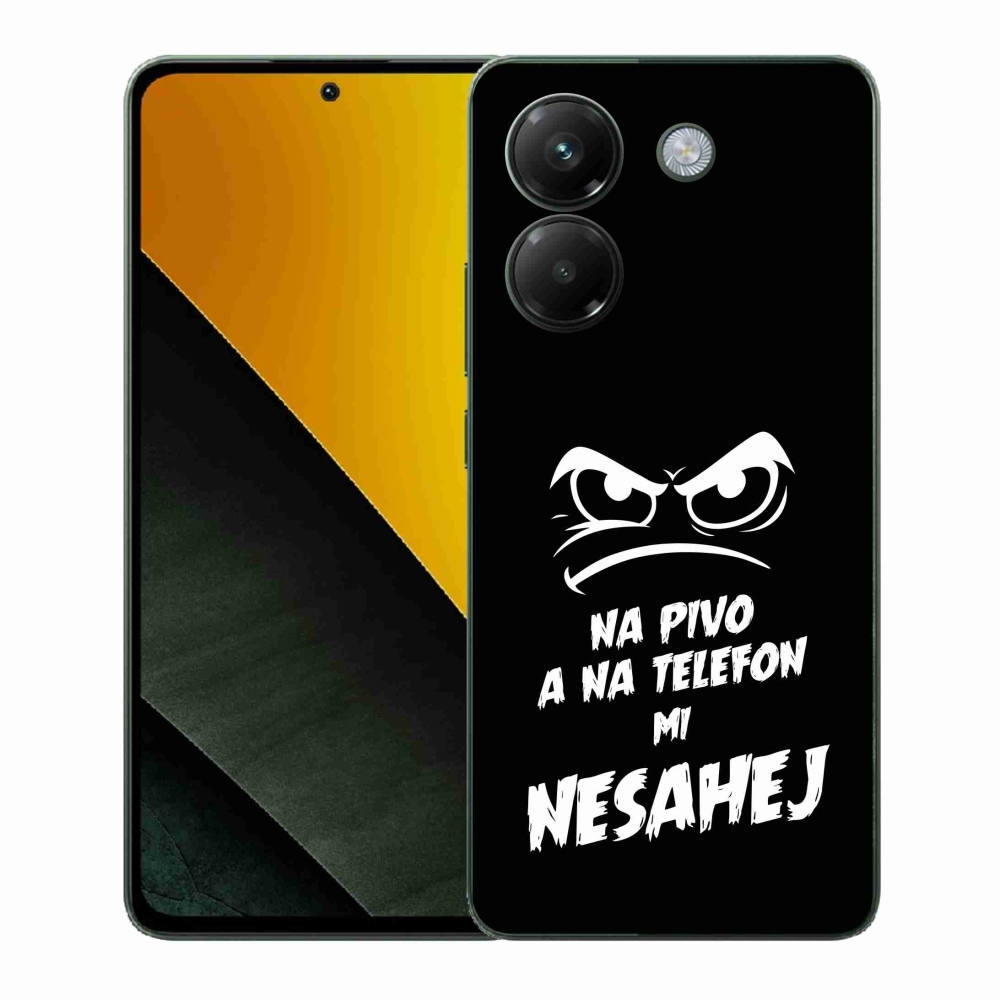 Gél borítás mmCase a Xiaomi Poco M7 Pro 5G számára - sör motívum 2 fekete háttér