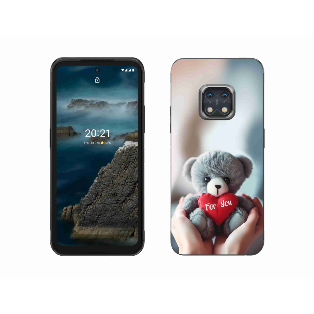Zselés borítás mmCase a Nokia XR20 készülékhez - mackó a szerelmeseknek