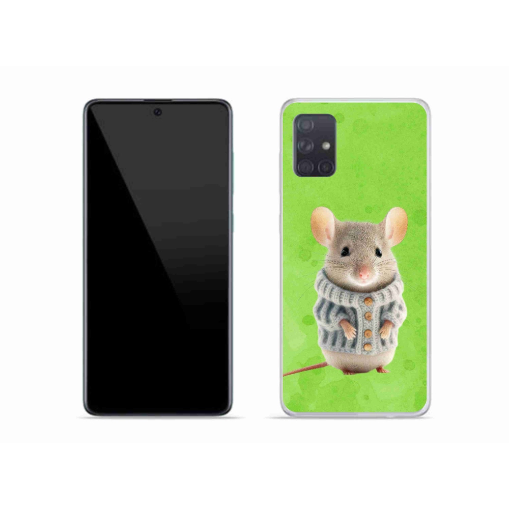 Gél borítás mmCase Samsung Galaxy A51 készülékhez - egér pulóverben