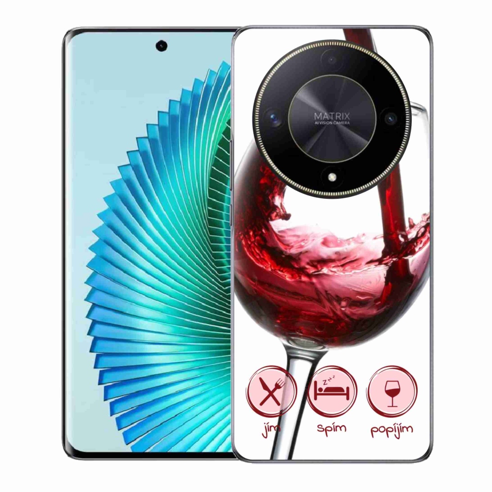 Gél tok mmCase a Honor Magic 6 Lite 5G készülékhez - borospohár piros