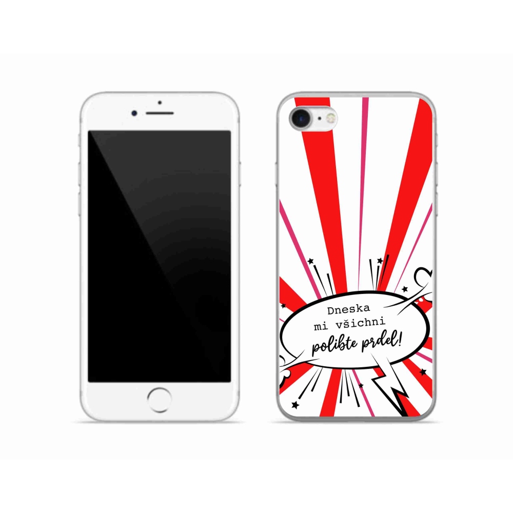 Zselés borító mmCase iPhone SE (2020) - vicces szöveg 15 fehér háttér