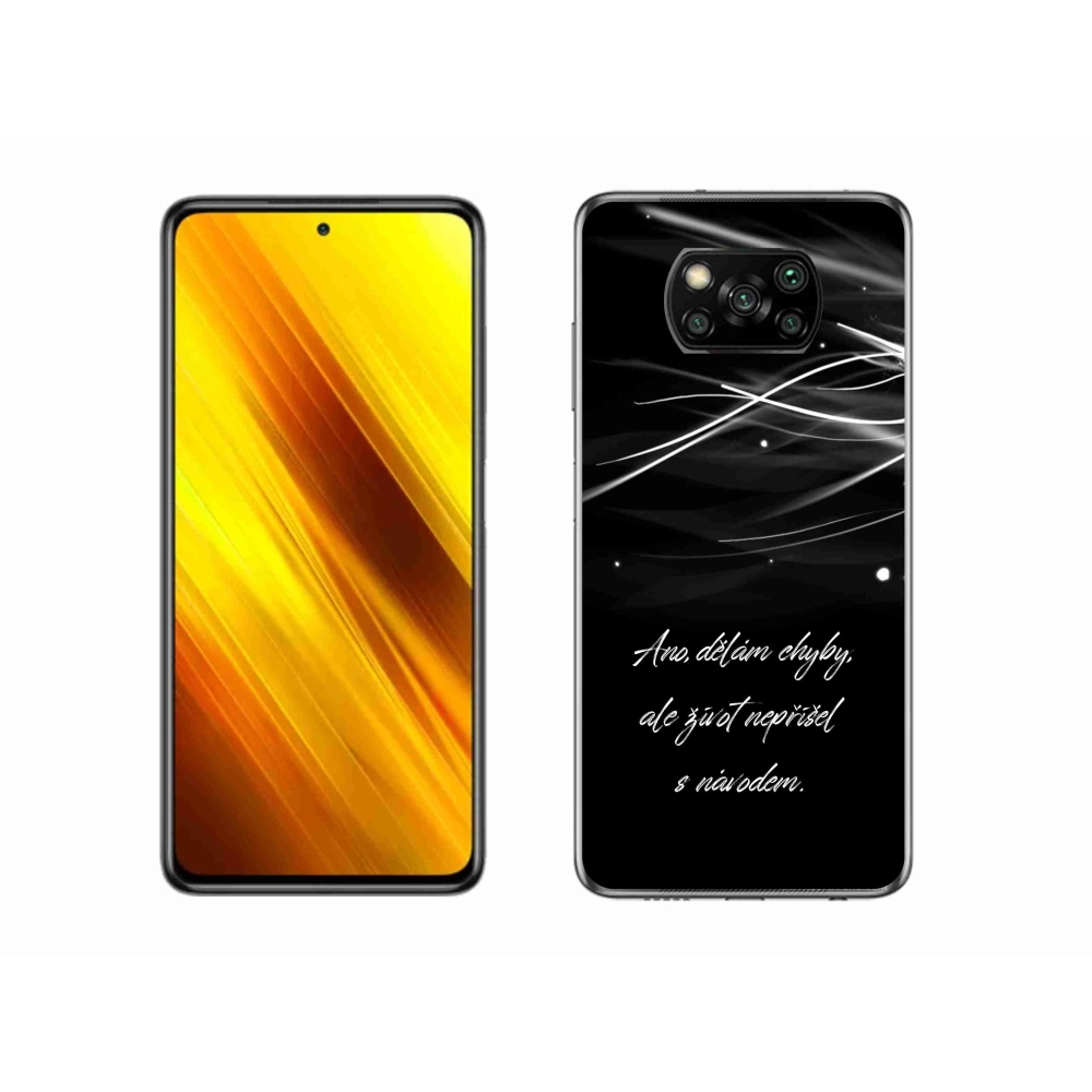 Gél borítás mmCase a Xiaomi Poco X3-hoz - idézem fekete háttér