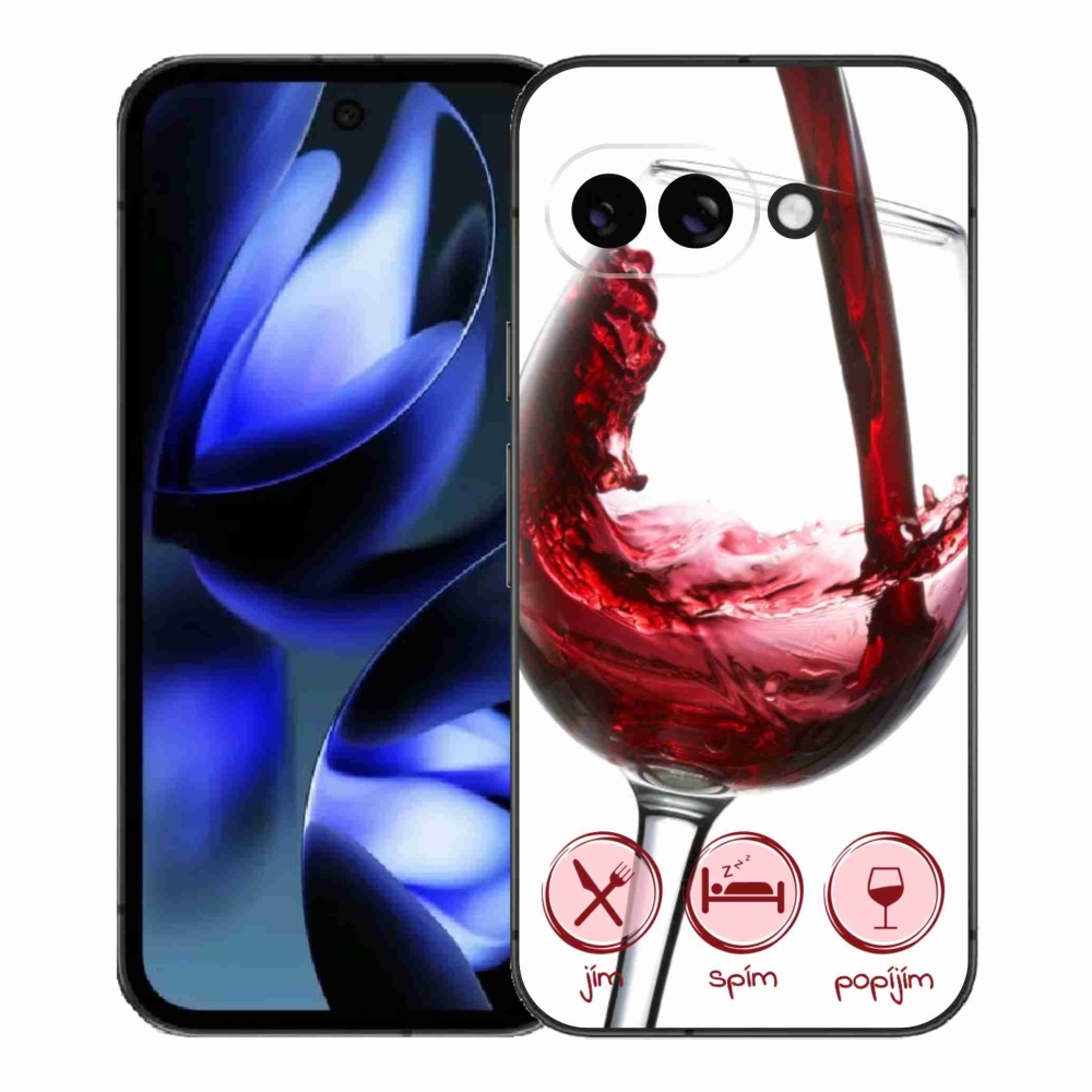 Gél borítás mmCase a Google Pixel 9a készülékhez - borospohár piros