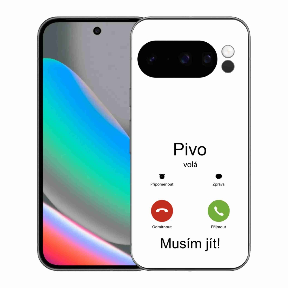 Gél borítás mmCase a Google Pixel 10 Pro - sör hívja fehér háttérrel