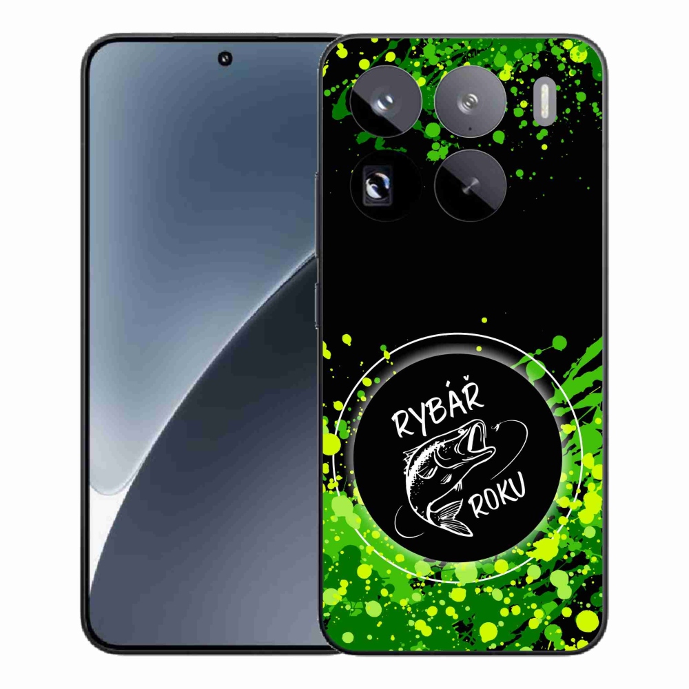 Gél borító mmCase a Xiaomi 15 Pro számára - az év halászának fekete háttere