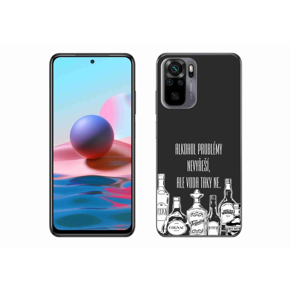 Gél borító mmCase a Xiaomi Redmi Note 10S számára - vicces szöveg fekete háttérrel