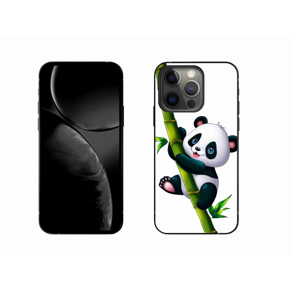 Zselés borítás mmCase iPhone 13 Pro 6.1 készülékhez - panda bambuszon