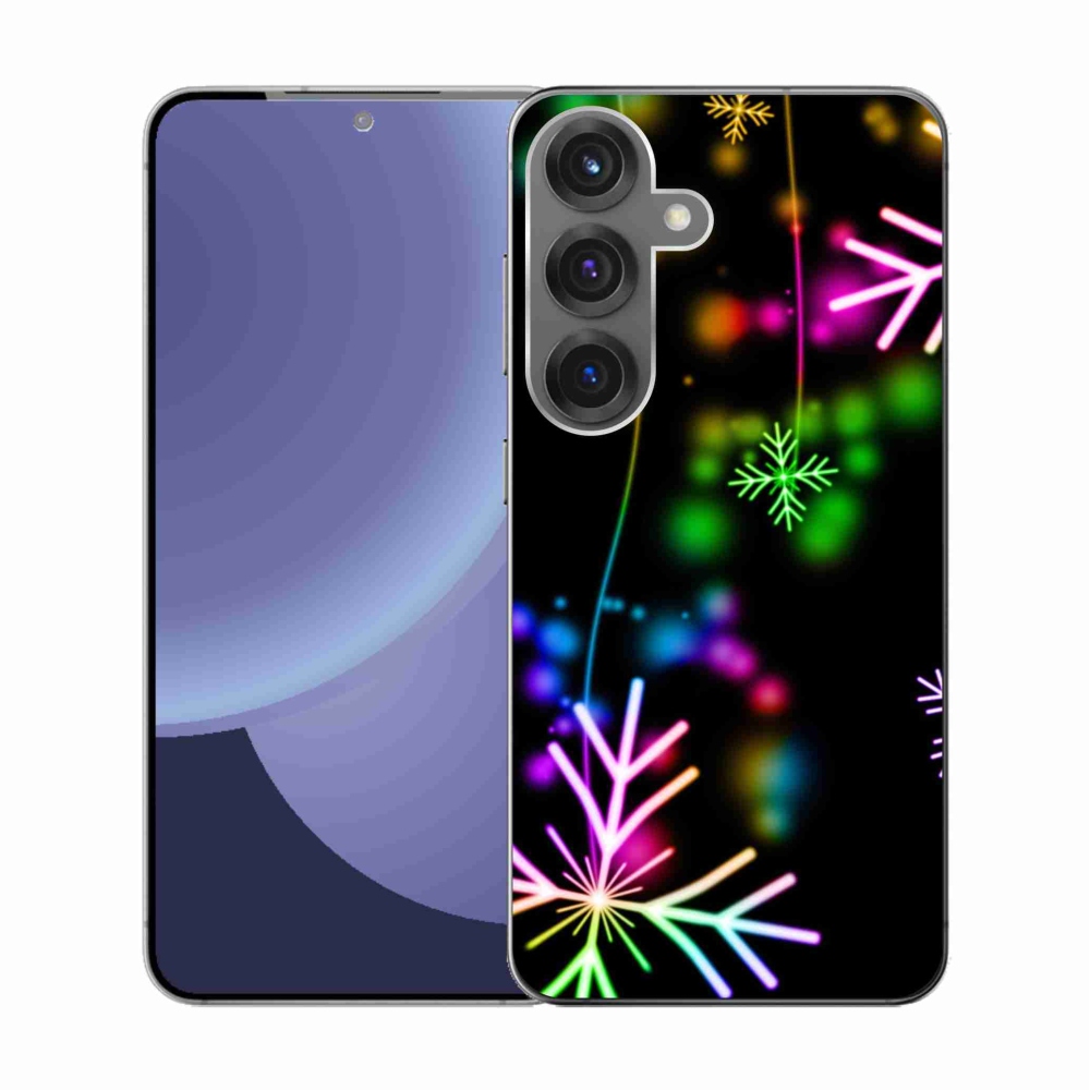 Zselés borítás mmCase Samsung Galaxy S25 készülékhez - színes pelyhekkel