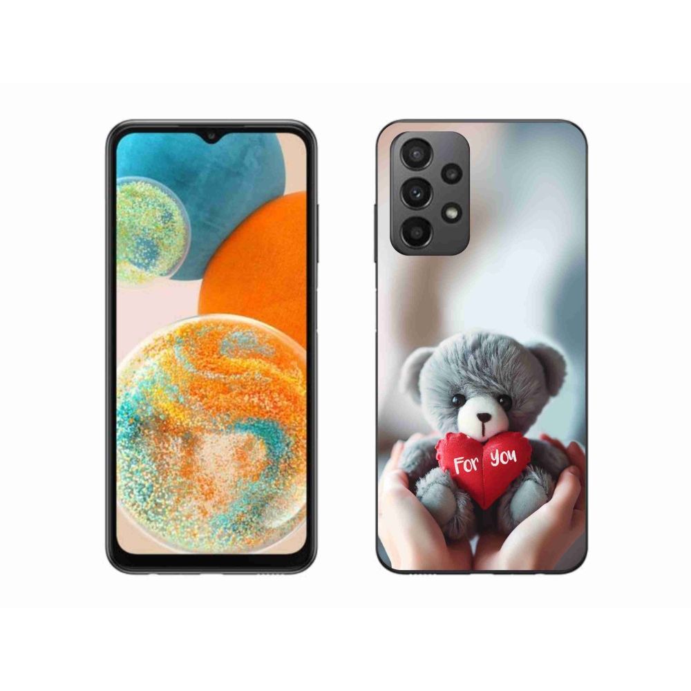 Gél borítás mmCase Samsung Galaxy A23 4G/5G készülékhez - mackó a szerelmesek számára