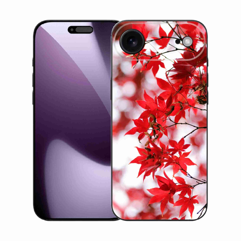 Gél borítás mmCase iPhone 17 Air készülékhez - piros levelek