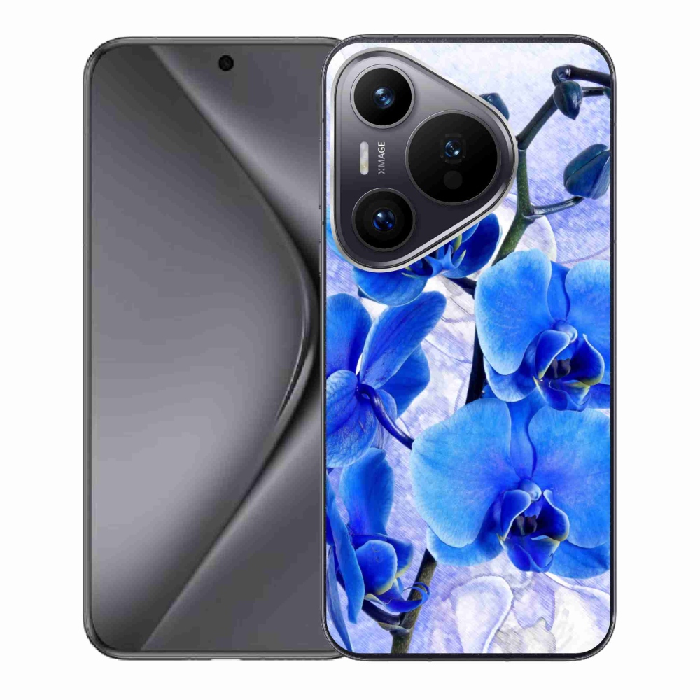 Gél borító mmCase a Huawei Pura 70 készülékhez - kék virágok