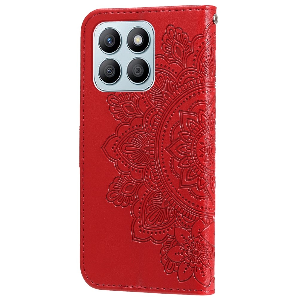 Mandala könyvtáska Honor X8b-hez - piros
