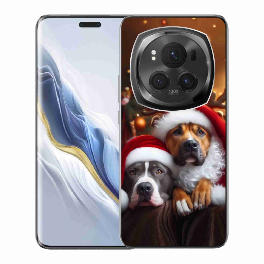 Gél borító mmCase a Honor Magic 6 Pro 5G számára - Karácsonyi kutyák