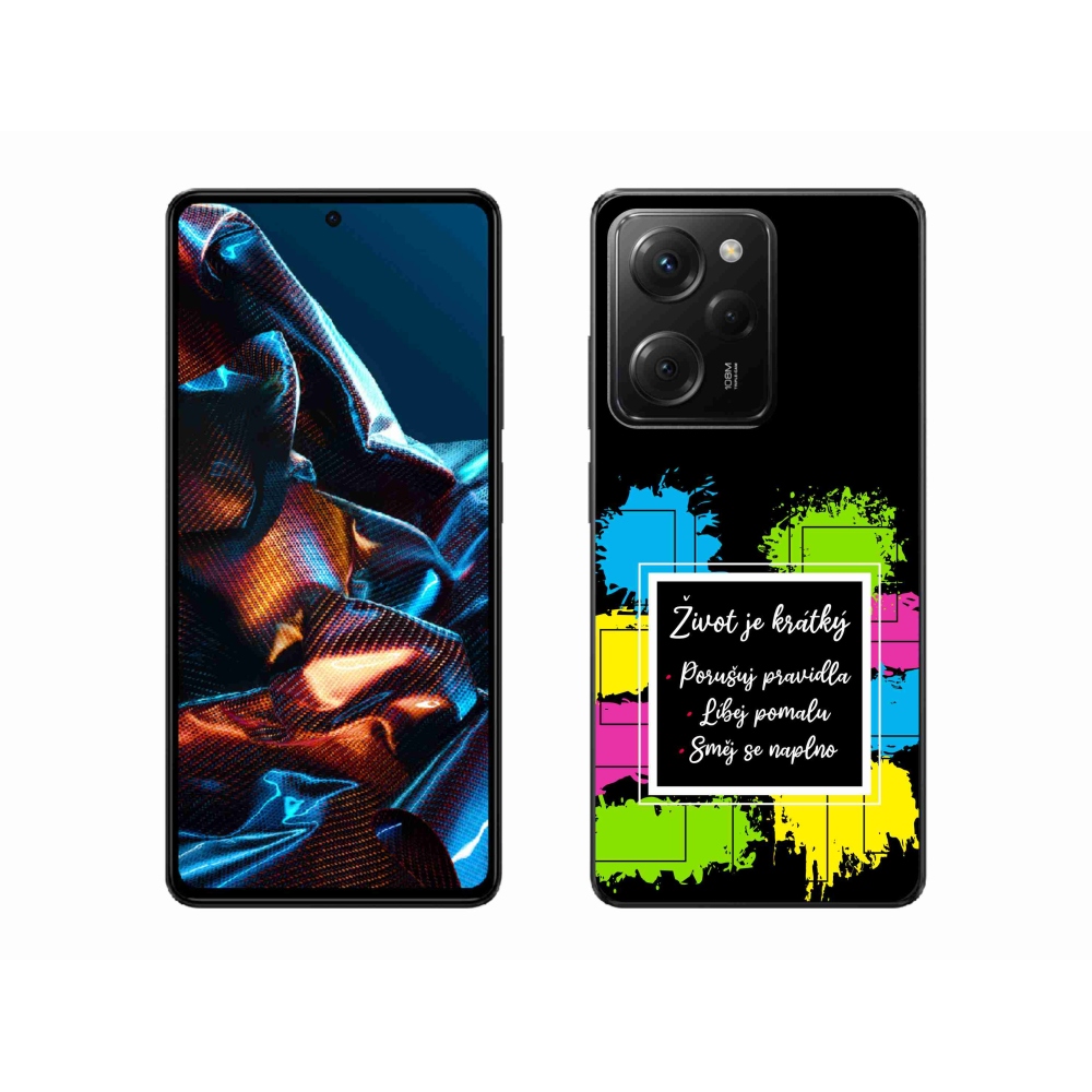 Gél borítás mmCase a Xiaomi Poco X5 Pro 5G készülékhez - Idézet 5 fekete háttér