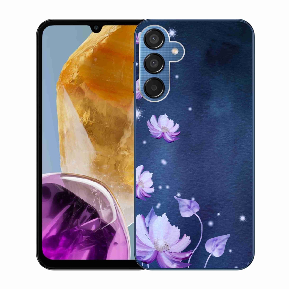 Gél tok mmCase a Samsung Galaxy M15 5G készülékhez - hulló virágok