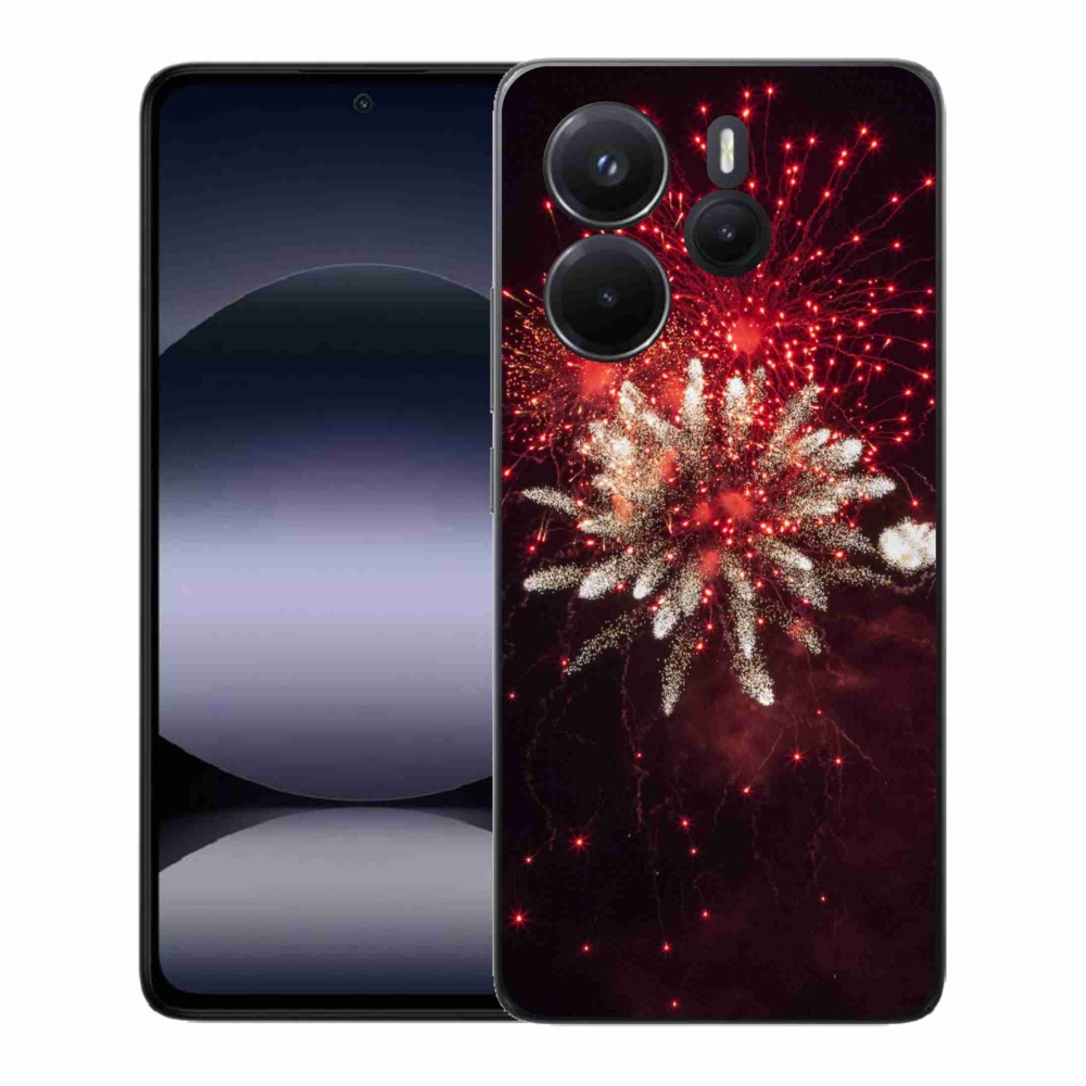 Gél borítás mmCase a Xiaomi Redmi Note 14-hez - tűzijátékok