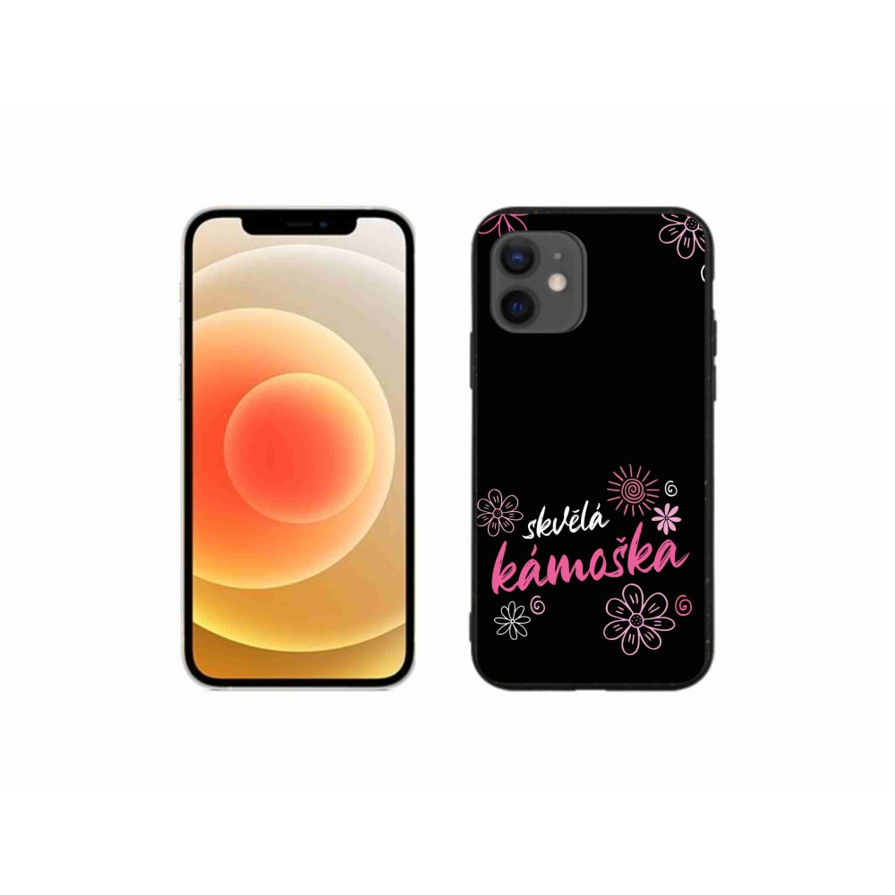 Gél borítás mmCase iPhone 12 mini készülékhez - nagyszerű barát fekete háttérrel