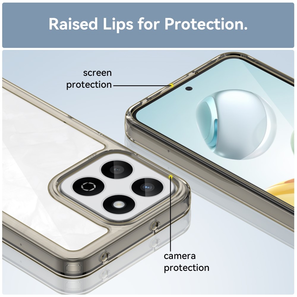 Gél tok fix hátlappal a Honor 200 Smart 5G készülékhez - szürke