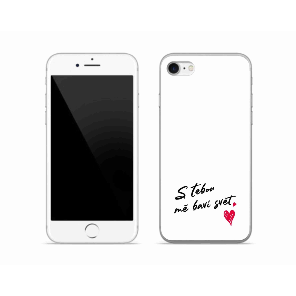 Gél borító mmCase iPhone SE (2022) - szerelmes szöveg 1 fehér háttér