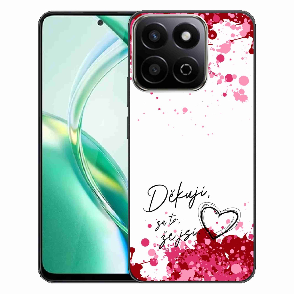 Gél borító mmCase a Honor 200 Smart 5G készülékhez - szerelmes szöveg 2 fehér háttér