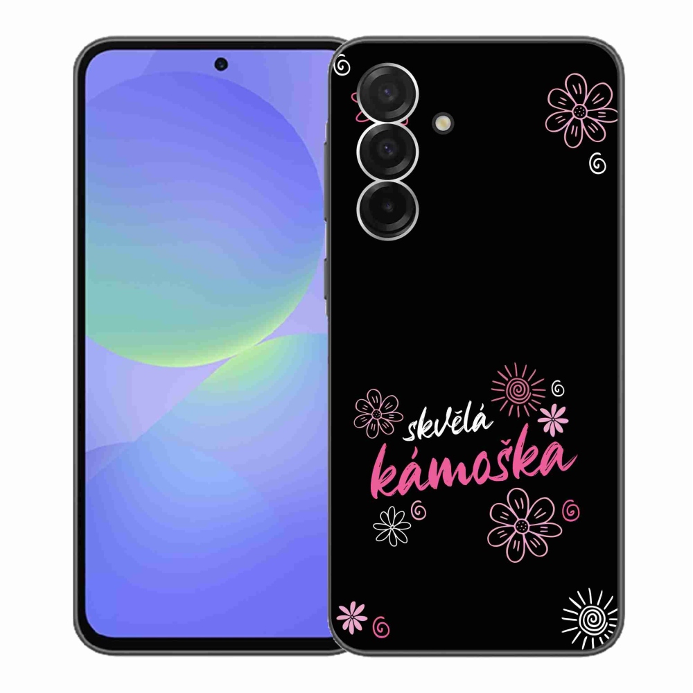 Gél borítás mmCase Samsung Galaxy A36 5G - nagyszerű haver fekete háttérrel