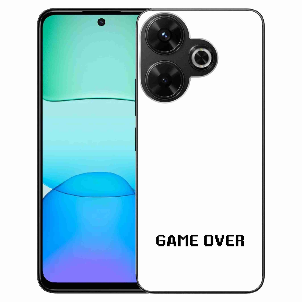 Gél borítás mmCase a Xiaomi Redmi 13 4G/Poco M6 4G - játék fehér háttérrel