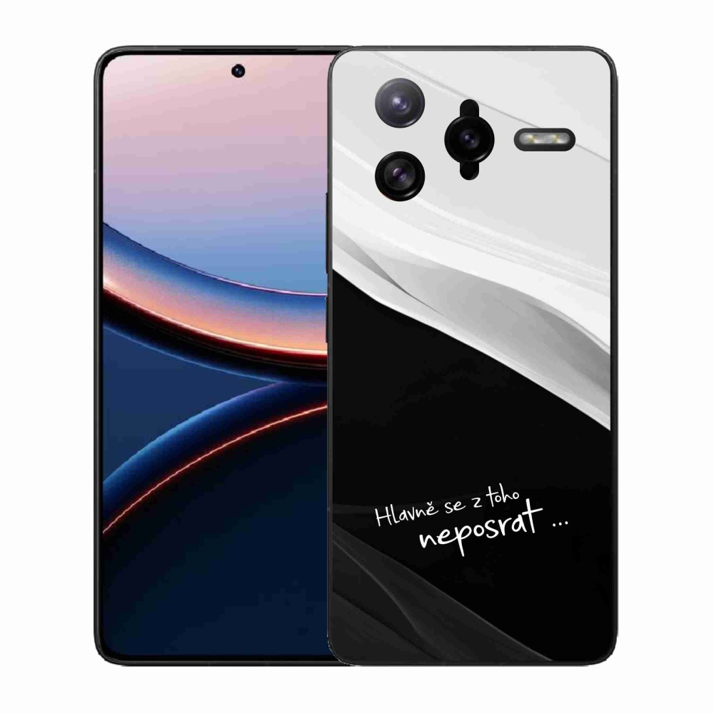 Gél borító mmCase a Xiaomi Poco F7 Ultra számára - vicces szöveg 13 fekete és fehér háttérrel