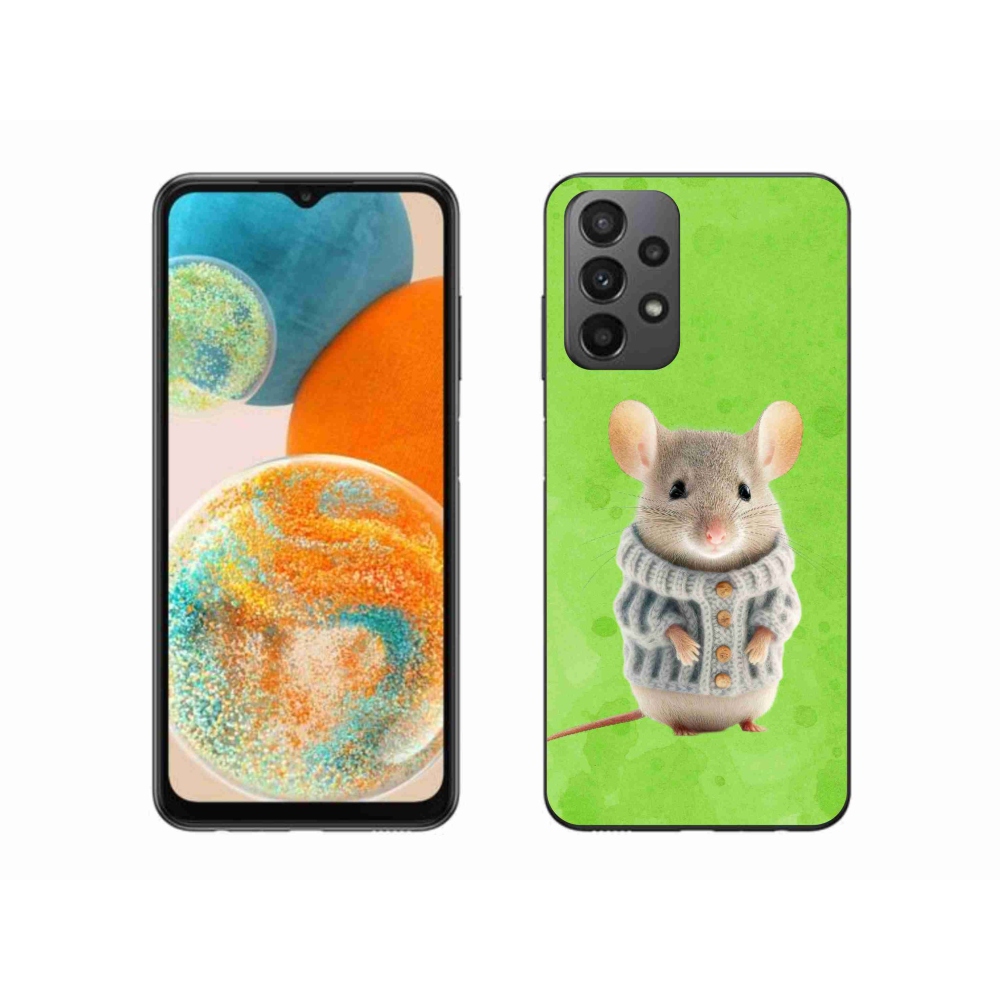 Zselés borítás mmCase Samsung Galaxy A23 4G/5G - egér pulóverben