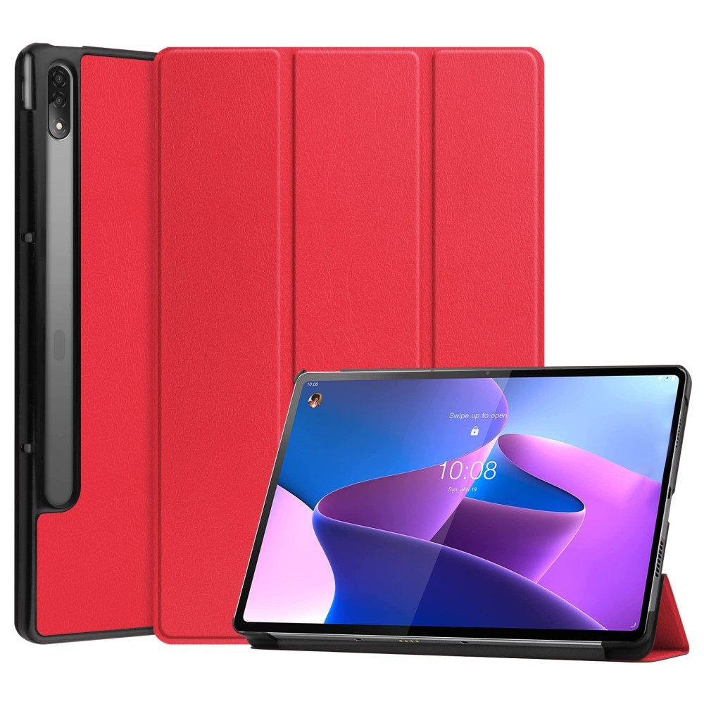Ügyes záró tok Lenovo Tab P12 Pro táblagéphez - piros