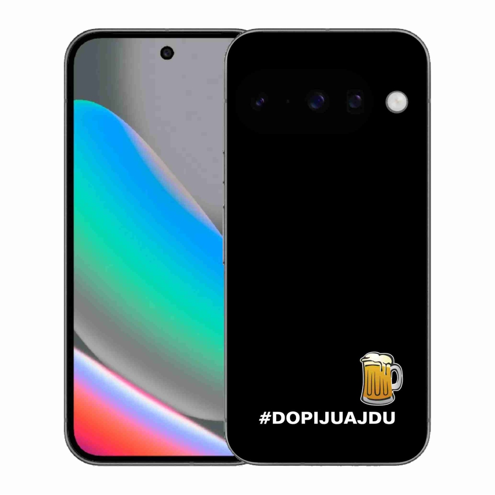 Gél borítás mmCase a Google Pixel 10 - sör motívum 1 fekete háttérrel