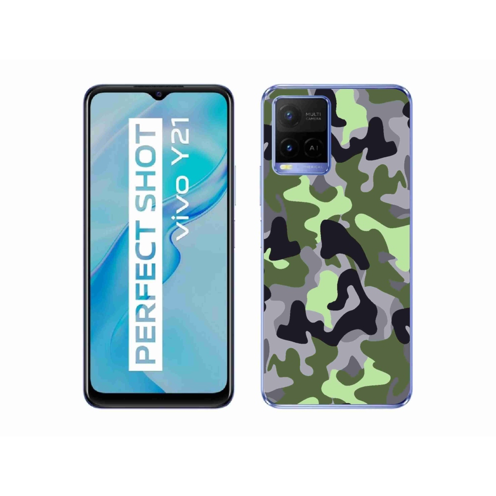 Gél védőburkolat mmCase a Vivo Y21/Y21s/Y33s készülékhez - terepszínű minta 7