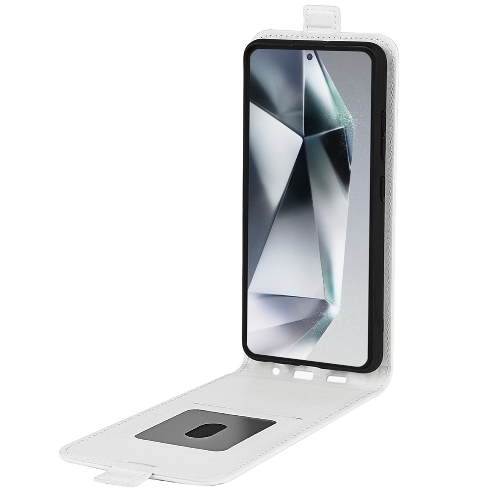 Függőleges könyvtáska Samsung Galaxy S25 Ultra készülékhez - fehér