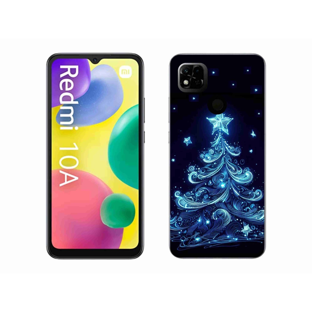 Gél borítás mmCase a Xiaomi Redmi 10A számára - neon karácsonyfa 4