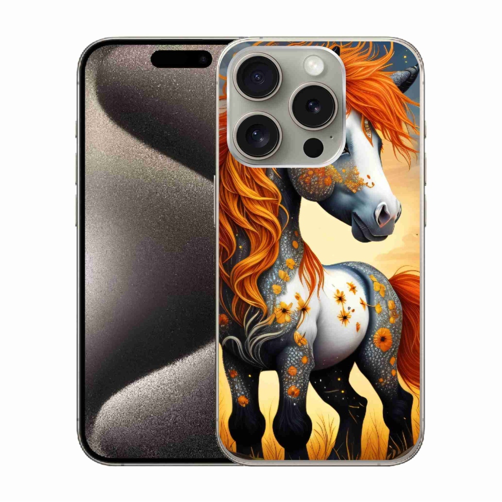 Zselés borítás mmCase iPhone 15 Pro készülékhez - színes póni