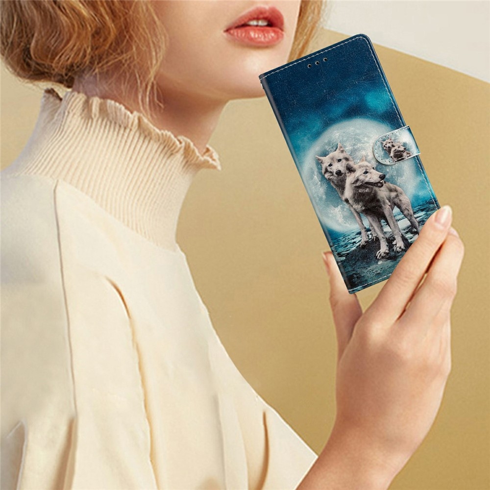 Egyedi könyvtáska Samsung Galaxy S25 FE készülékhez - két farkas