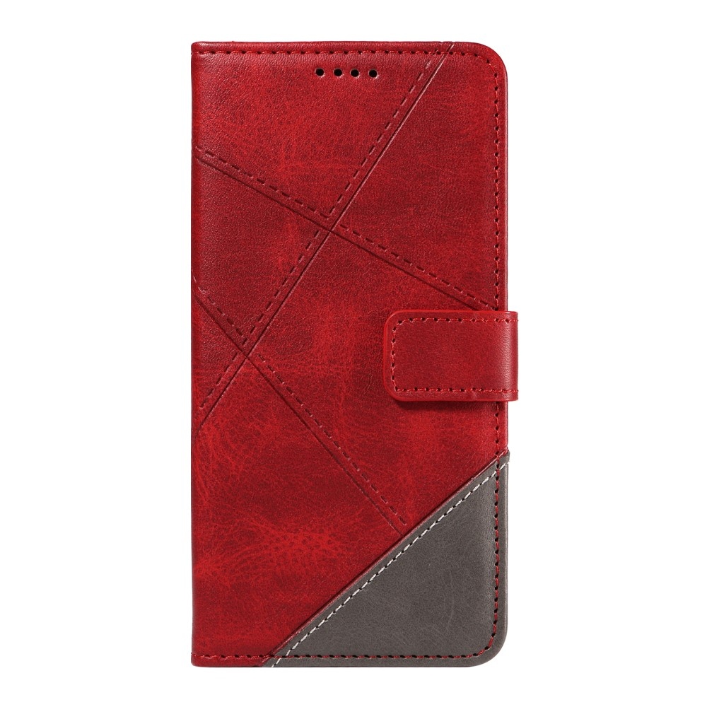 Vonalak könyv tok Samsung Galaxy S25 Ultra - piros