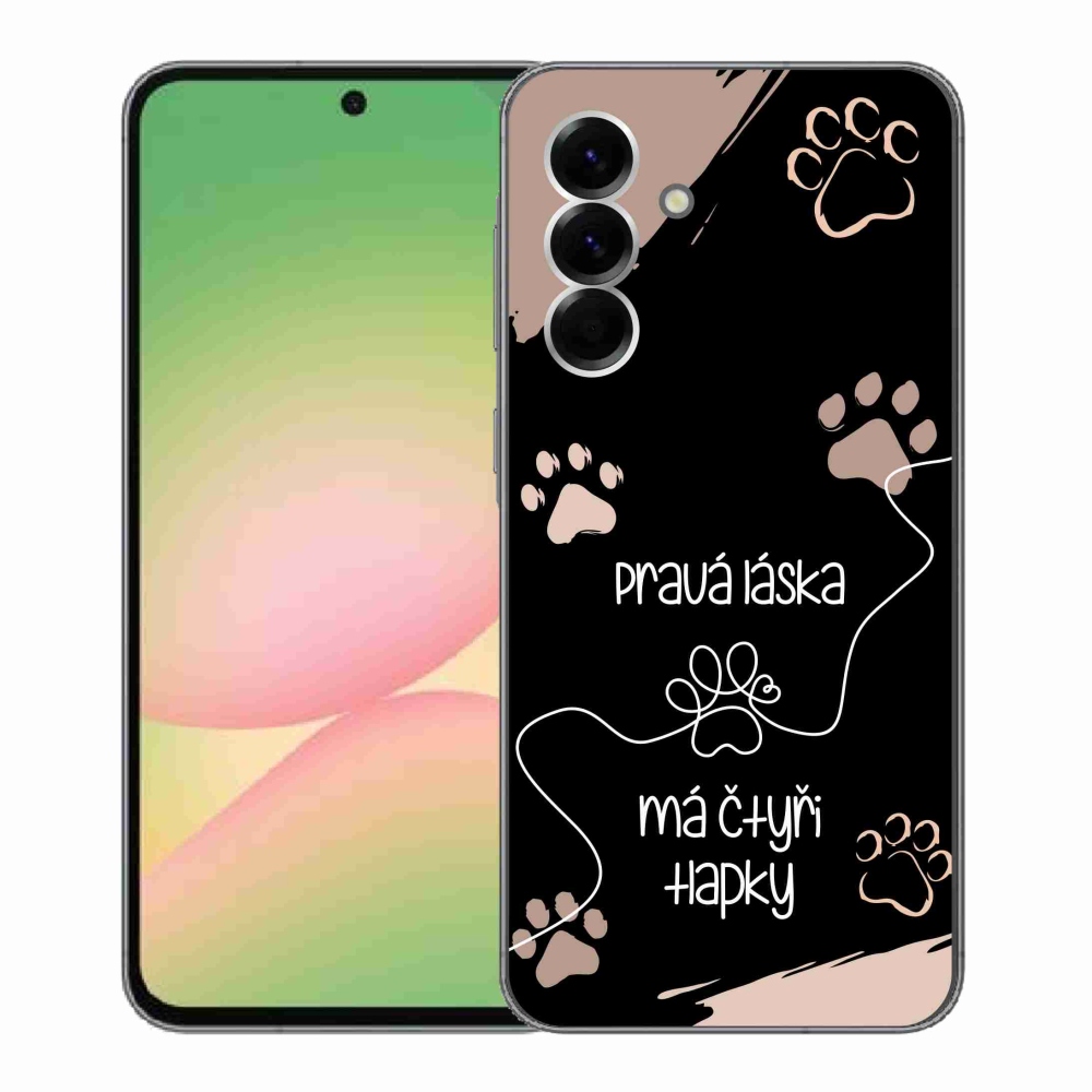 Gél borítás mmCase Samsung Galaxy A56 5G - kutya motívum 1 fekete háttér