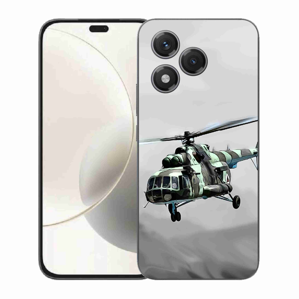 Zselés borítás mmCase a Honor 400 Lite-hoz - katonai helikopterhez