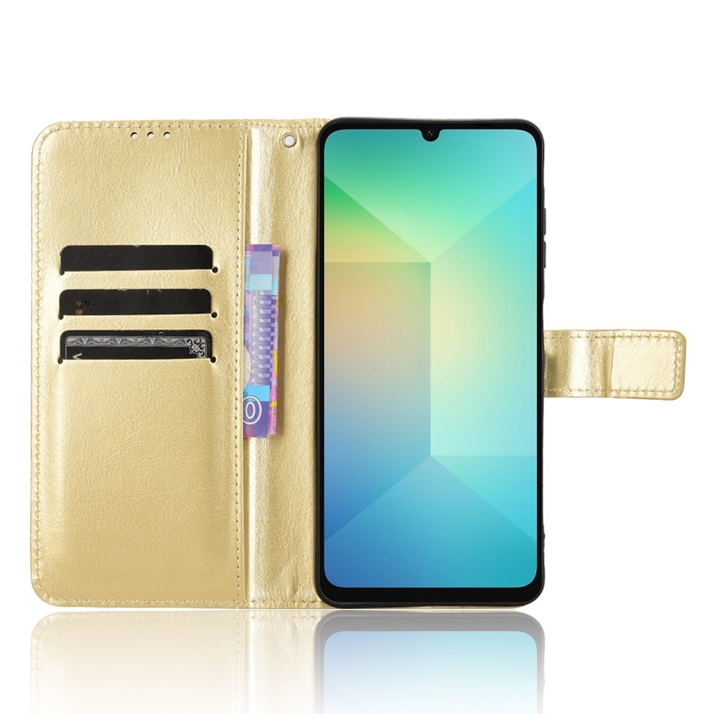 Őrült könyv tok Samsung Galaxy A06 4G - arany színű