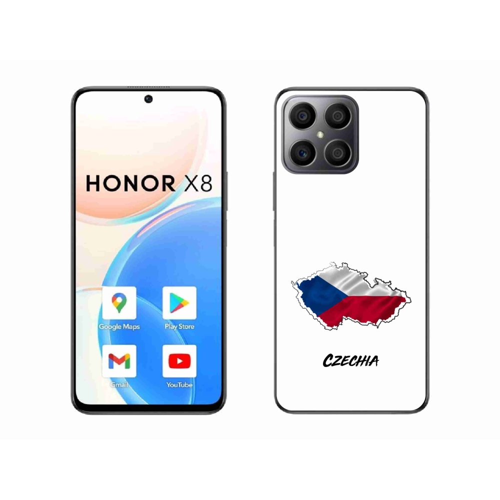 Gél borítás mmCase a Honor X8 4G-hez - Csehország fehér háttér