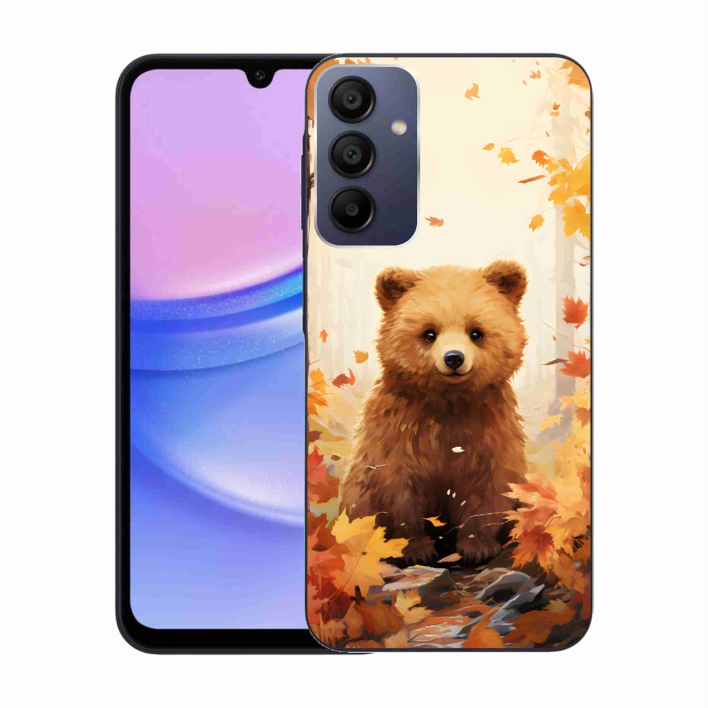 Zselés borítás mmCase Samsung Galaxy A15 4G/5G - medve az erdőben