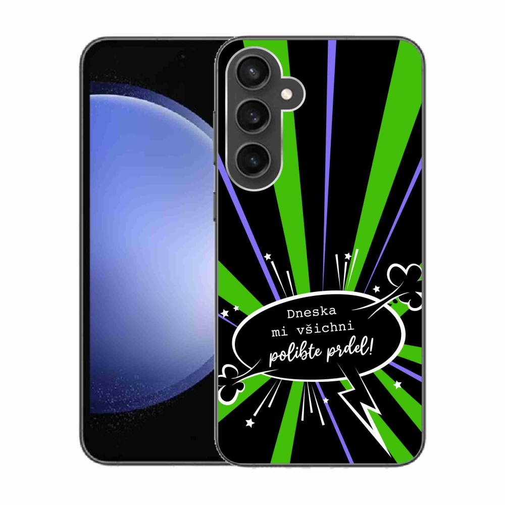 Gél borítás mmCase Samsung Galaxy S23 FE - vicces szöveg 15 fekete háttér