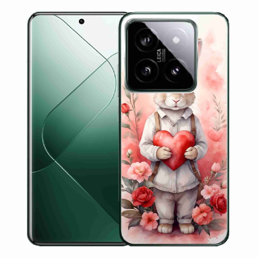 Gél borítás mmCase a Xiaomi 14 Pro-hoz - nyúl szívvel