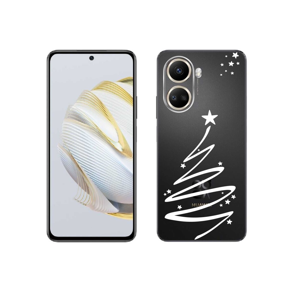 Gél borító mmCase a Huawei Nova 10 SE-hez - fehér fa átlátszó háttéren