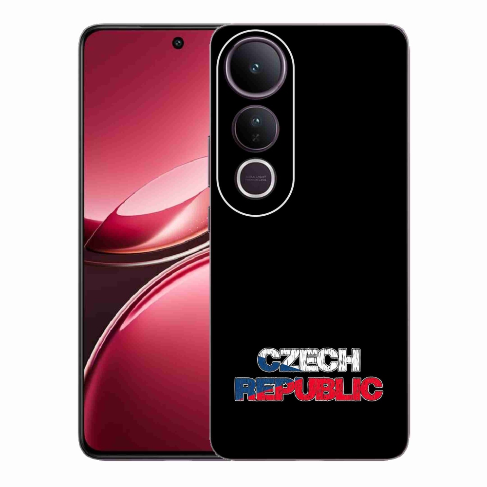 Gél borító mmCase a Vivo V50 Lite 4G/5G - Csehország fekete háttérrel
