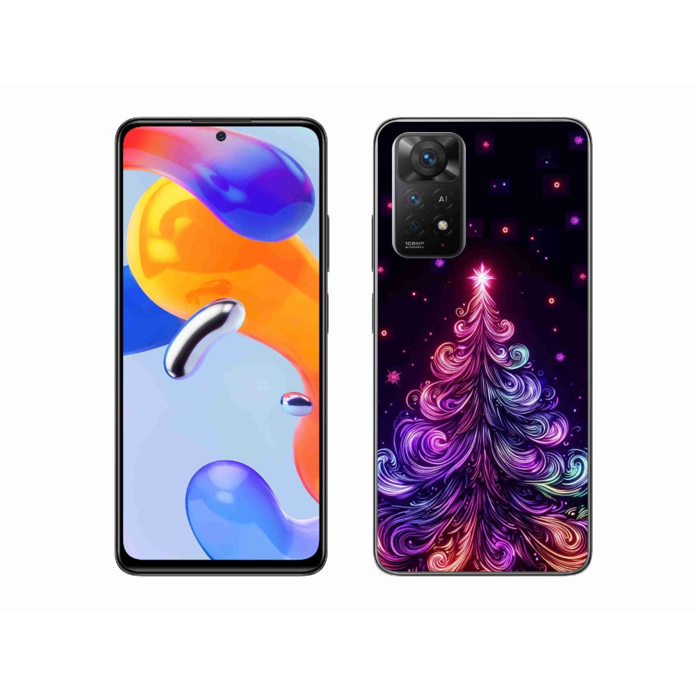 Gél borítás mmCase a Xiaomi Redmi Note 11 Pro 4G/5G - neon karácsonyfa 1