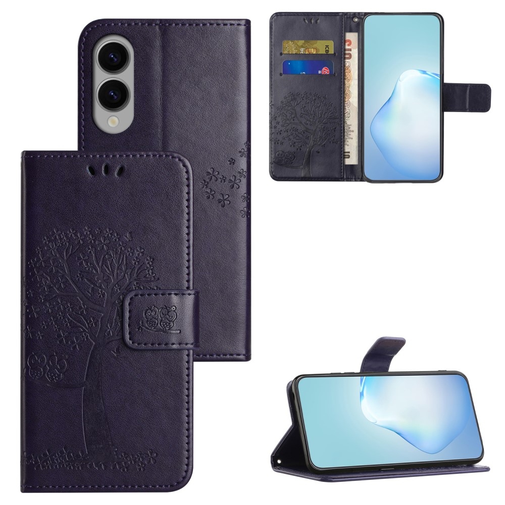 Fa könyv tok Samsung Galaxy S25 Edge készülékhez - sötét lila